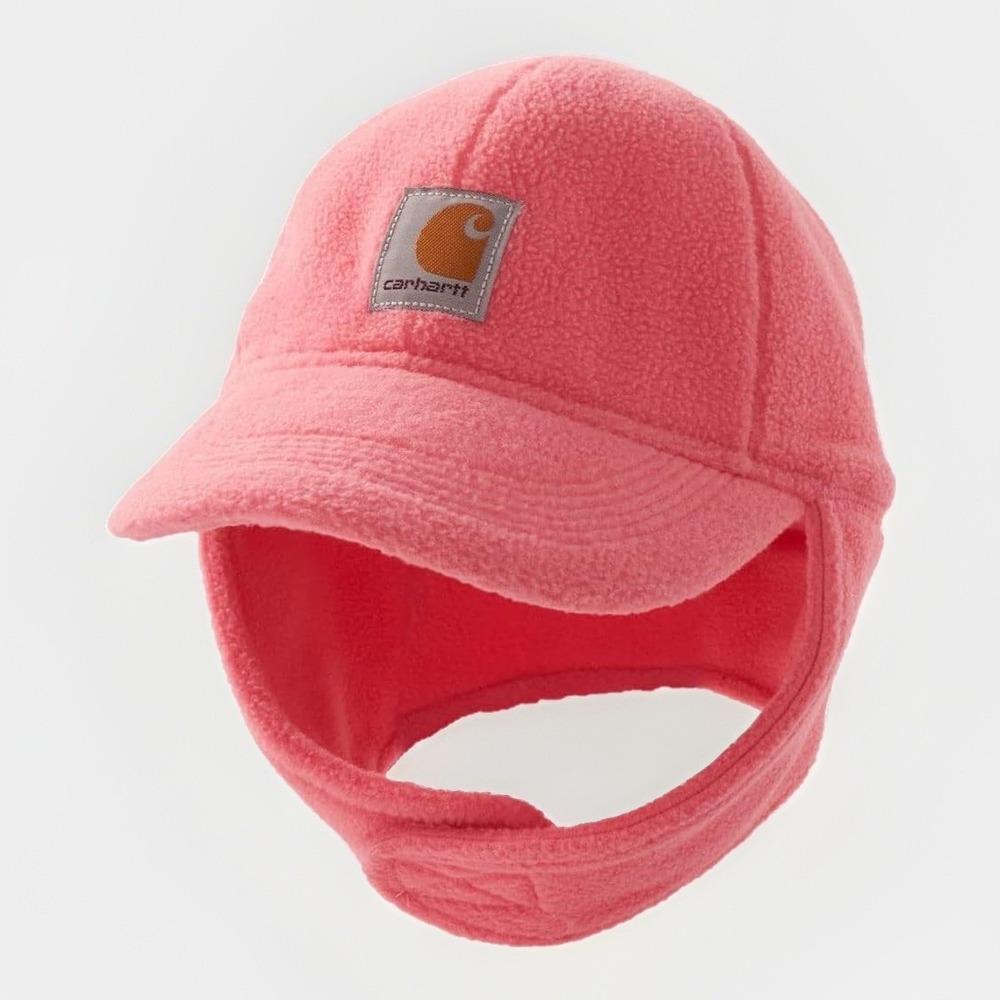 Carhartt Infant Beanie Pink Sherpa Ear Flap Fleece Lined Warm Outdoor Hat